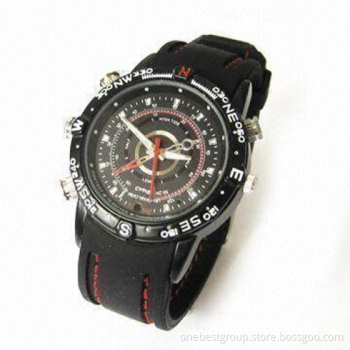 Water-resistant Hidden Spy Wristwatch Camera, Supports 1,280 x 960-pixel Photo Resolution